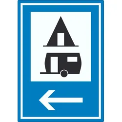 HB-Druck Campingplatz links Aufkleber A7 (74x105mm)