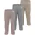 normani Outdoor Sports Normani, Outdoor Sports 3er Pack Baby Merino Unterhose mit Füßen in Beige/Grau/Rosa | Gr.: 62