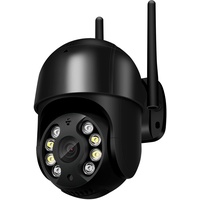 Anksono Überwachungskamera Aussen WLAN, 350°/90° Schwenkbar 1080P PTZ Outdoor WLAN IP Kamera Überwachung Außen, WiFi Camera mit Automatische Verfolgung, Nachtsicht Farbe, 2-Wege Audio, Schwarz
