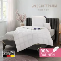 SPESSARTTRAUM Daunenbettdecke SPESSARTTRAUM "First Class", weiß, B:200cm L:200cm, Bezug: 100% Baumwolle. Füllung: 90% Daunen, 10% Federn, Bettdecken, 5 Wärmeklassen & 6 Größen, Bestseller
