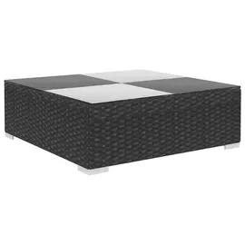 vidaXL Garten-Lounge-Set mit Auflagen schwarz/weiß