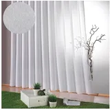 WECKBRODT Gardine Lena (1 St), Faltenband, halbtransparent, Websablè, halbtransparent, Faltenband, Effektfäden, Beschwerungsband weiß 450 cm x 95 cm