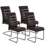 MID.YOU Schwingstuhl-Set, anthrazit Vintage Rundrohr, C-Form, 45x102x65 cm mit Griff, Esszimmer, Stühle, Schwingstühle