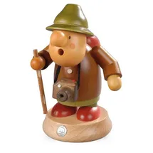 Müller Kleinkunst GmbH Seiffen Räuchermann Müllerchen Tourist 11 x 16 cm braun