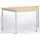 Sodematub Mehrzwecktisch ahorn, alu Trapezform, Vierkantrohr alu, 70,0/140,0 x 70,0 x 74,0 cm