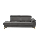 meinSofa Recamiére Chloris ¦ grau ¦ Maße (cm): B: 221 H: 107 T: 102.0