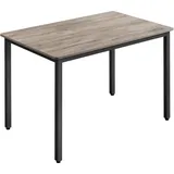 VASAGLE Esstisch 70 x 110 x 77 cm greige meliert-mattschwarz