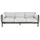 Beliani Esperia Gartensofa 3-Sitzer Aluminium schwarz/grau
