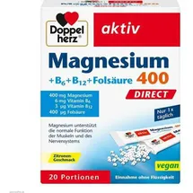 Doppelherz Aktiv Magnesium 400 Direct + B6 + B12 + Folsäure Pellets 20 St.