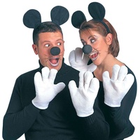 NET TOYS Minnie Maus Kostüm Set Mäuse Kostümset schwarz-weiß Micky Maus Outfit Disney Verkleidung Mauskostüm
