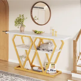 Okwish Esstisch 120 x 29,5 x 80 cm Weiß