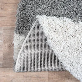 Sanat Hochflor-Teppich SANAT "Milano 1254", grau (hellgrau), H:30mm Ø:200cm, Kunstfaser, Teppiche, Hochflor, Wohnzimmer, Schlafzimmer, fußbodenheizungsgeeignet
