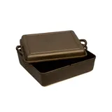 Pott & Flamme handpolierter Gusseisen-Bräter  10,8 Liter - Deckel auch als Pfann...