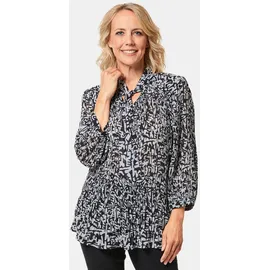GOLDNER Feinplissee-Bluse mit Schluppe schwarz S
