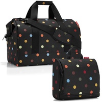 reisenthel allrounder L mit toiletbag XL und wahlweise mit extra Zugabe Reisetasche Waschtasche (dots) - L