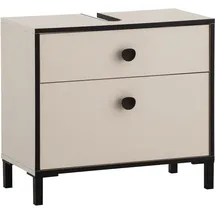 Schildmeyer Waschbeckenunterschrank »Edda, Breite 65,1 cm, abgerundete Griffe mit seidenweicher Haptik« Made in Germany, beige