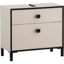 Schildmeyer Waschbeckenunterschrank »Edda, Breite 65,1 cm, abgerundete Griffe mit seidenweicher Haptik« Made in Germany, beige