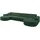 altdecor Eckcouch Cord 6-Sitzer Grün