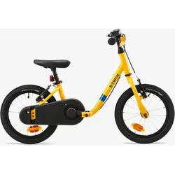 Kinderfahrrad 2-in-1 Laufrad 14 Zoll Discover 500 gelb 14