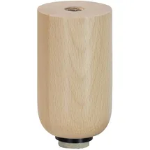 Wagner Möbelbein BUCHE rund - Ø 60 x 100 mm, natur, QuickClick® Filzgleiter Ø 30 mm, Gewinde Ø 10 mm - 12761101