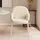 Tectake Stuhl Scandi Bouclé-Stoff creme 2er Set