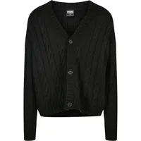 URBAN CLASSICS Herren Boxy Cardigan Schwarz, 4XL