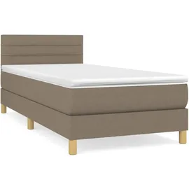 vidaXL Boxspringbett 100 x 200 cm Taupe