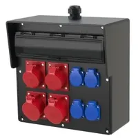 PCE 9240544 Wandverteiler Vollgummi Baureihe BRUCK BV 2x32/5 2x16/5