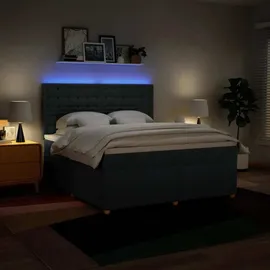 vidaXL Boxspringbett 180 x 200 cm Blau