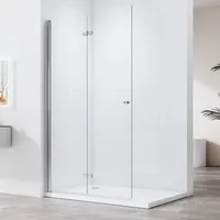 Walk in Duschwand 100x185 cm Falttür Dusche Duschtrennwand 6mm ESG-Sicherheitsglas
