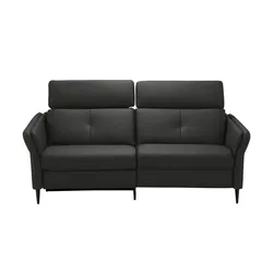 Ledersofa  3-sitzig Cedrik , schwarz , Maße (cm): B: 198 H: 101 T: 95