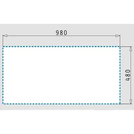 PYRAMIS Alazia 100 x 50 cm 1 1/2B 1D beige + Excenterbetätigung