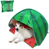 LuxusKollektion Katzenzelt Hundestrandzelt Sonnenschutz Wassermelone Pop-up Haustier-Sonnendach grün