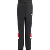 adidas Seasonal Essentials Tiberio 3-Streifen Fleece Joggers Black / White / Pure Ruby 140