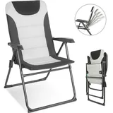 HOMECALL Campingstuhl Hochlehner Schwarz/Weiß