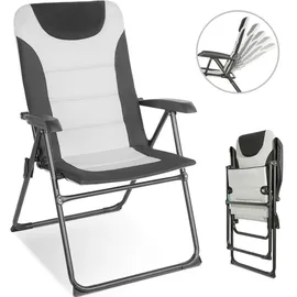 HOMECALL Campingstuhl Hochlehner Schwarz/Weiß