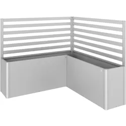 Biohort Rankgitter für Hochbeet (2 Stück, für L-Form) L Form silber-metallic