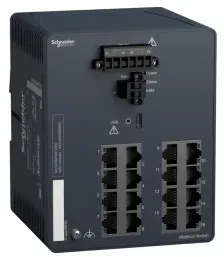 Schneider Electric MCSESM163F23F0 Modicon Managed Switch, 16 Ports für Kupfer (16TX 10/100 Mbit/s)