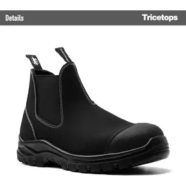 Tricetops Sicherheitsschuhe S3 Stahlkapp SRC Wasserdicht Damen Arbeitsschuhe Chelsea Boot Gr.40 - 40