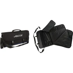 Arcos Messer Roll Bag - Messer Rolltasche zu 17 Stück - 100% Polyester 520 x 920 mm - Farbe Schwarz (MESSER NICHT ENTHALTEN)