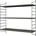 Modulares 4er Set Hängeregal 3 Regalböden Anthrazitgrau