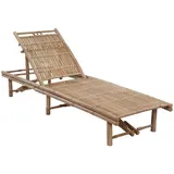 furnicato Garten-Sonnenliege 200 x 65 x 30-87 cm Grau