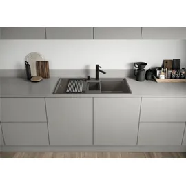Blanco Adira 6 S links Einbau von Oben silgranit weiß Handbetätigung 1000 x 500 mm