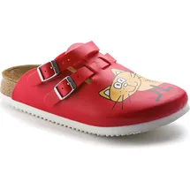 Birkenstock Clog Kay Superlauf, Birko-Flor, Cat Red, schmal, Größe 41