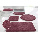 my home Badematte Sanremo, Badvorleger, Badezimmer Teppich, sehr weich, Höhe 30 mm, rutschhemmend beschichtet, fußbodenheizungsgeeignet, schnell trocknend, Polyester, rund, Badteppich, unifarben, rechteckig, rund & als 3-tlg. Set erhältlich rot rund | Ø 100 cm x 30 mm