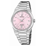 Festina Swiss Made Armbanduhr Edelstahl 316L Silber - Quarzwerk - Kratzfestes Saphirglas - Wasserdicht 10 ATM - Datum F20052/3 Rive Collection