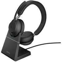 Jabra Evolve2 65 USB-C MS Stereo Headset mit Ladestation für Microsoft Teams, schwarz