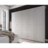 MassivHolz »Vita« Kleiderschrank weiß 5-türig / weiß lasiert