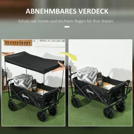 Outsunny Bollerwagen schwarz
