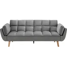 Bessagi Home Schlafsofa Cora Grau Samt